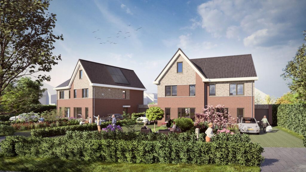 Twee-onder-een-kapwoningen – Foto